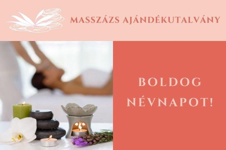 névnapi masszázs ajándékkártya